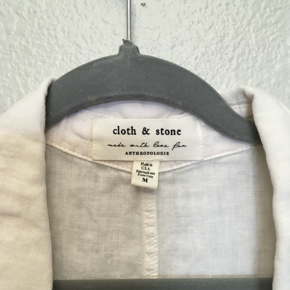 Sleeveless Cloth & Stone Linen Button-Down Dress Medium - Picture 4 of 6